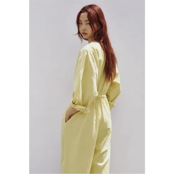 Zara oversized butter Yellow Jumpsuit NEW - Picture 5 of 11